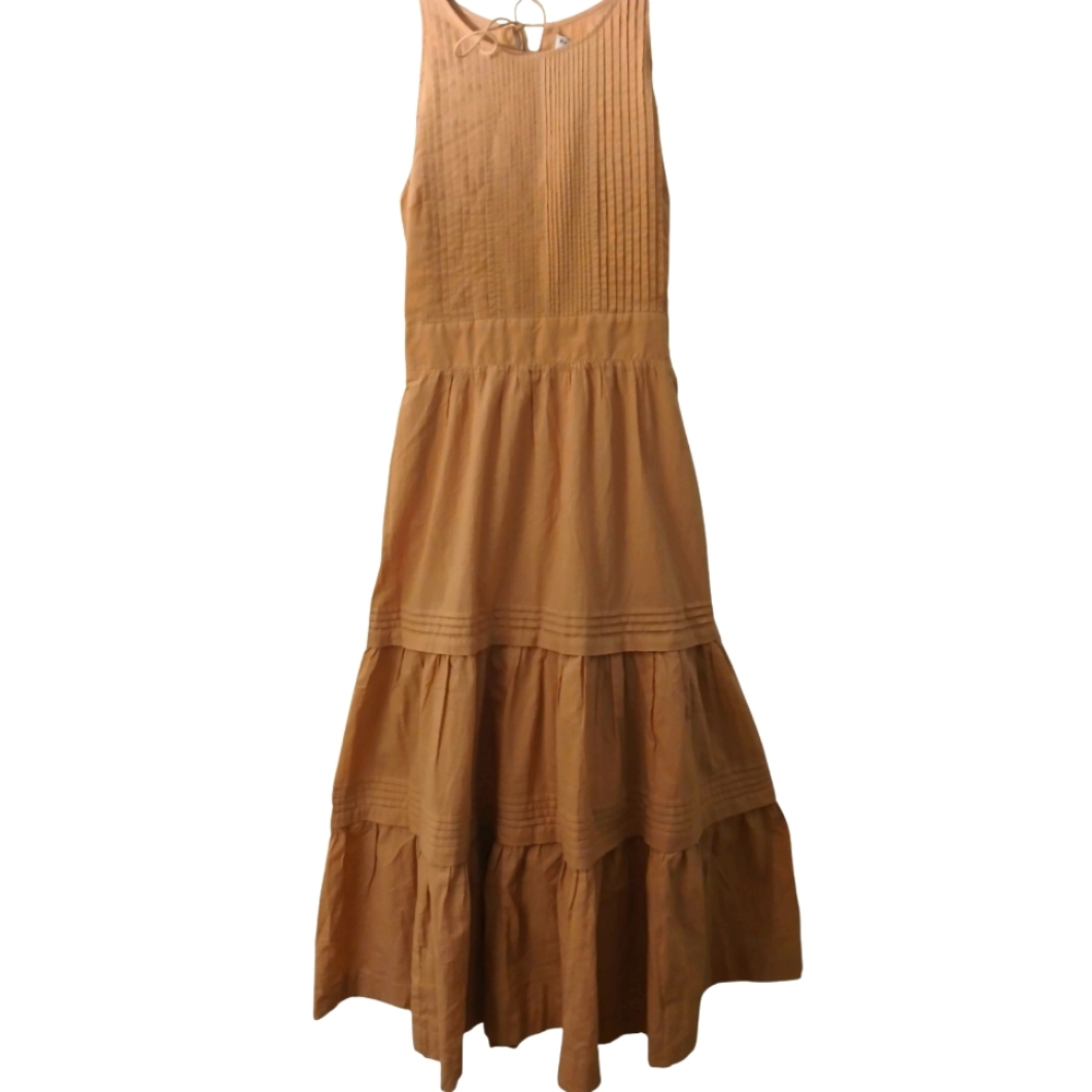 Pampelone NWT Pink Mauve BOHO Sleeveless Festival Spring Ruffle Maxi Dress-S - Picture 2 of 16